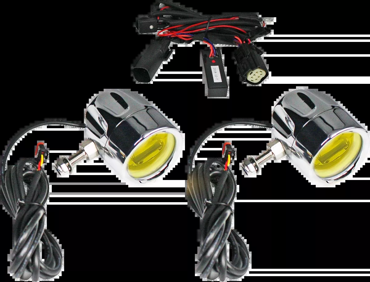 Fog Light - Chrome - Yellow Lens