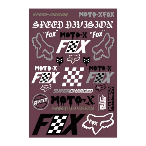 Fox Racing Czar Track Pack Sticker Sheet