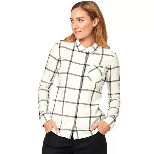 Fox Racing Roost Womens Button Up Flannel Long Sleeve Shirt