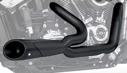 Freedom Performance Combat 2 into 1 Shorty for '18-24 Harley Davidson Softail - Pitch Black