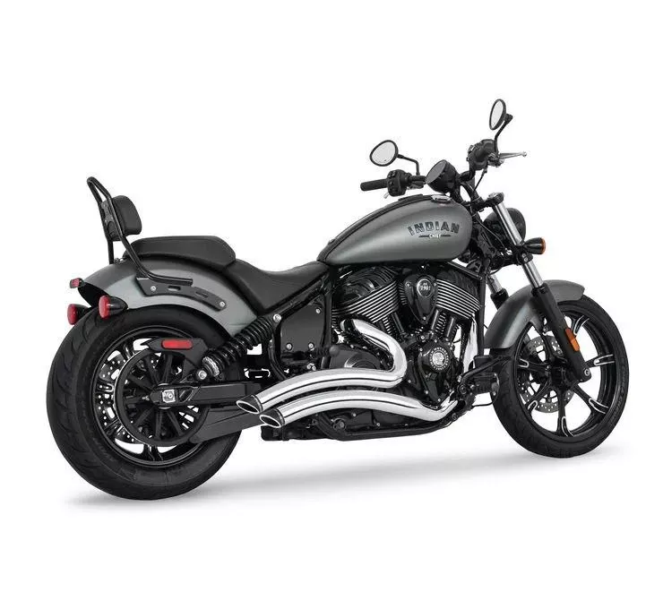 Freedom Performance Exhaust Sharp Curve Radius for '22-Up Indian Chief - Chrome w/ Sculpted Black Tip