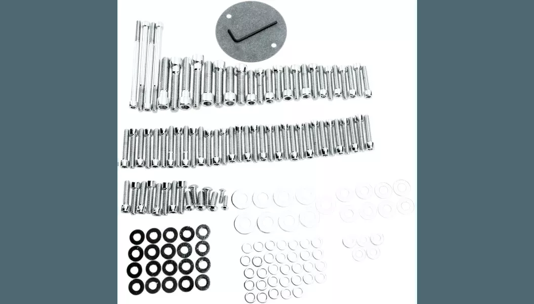 Garner Wescott Socket Head Motor Bolt Set for '17-24 Harley Davidson Touring Models - Chrome (except '23-24 FLHXSE/FLTRXSE, '24 FLHX/FLTRX/FLTRXSE)