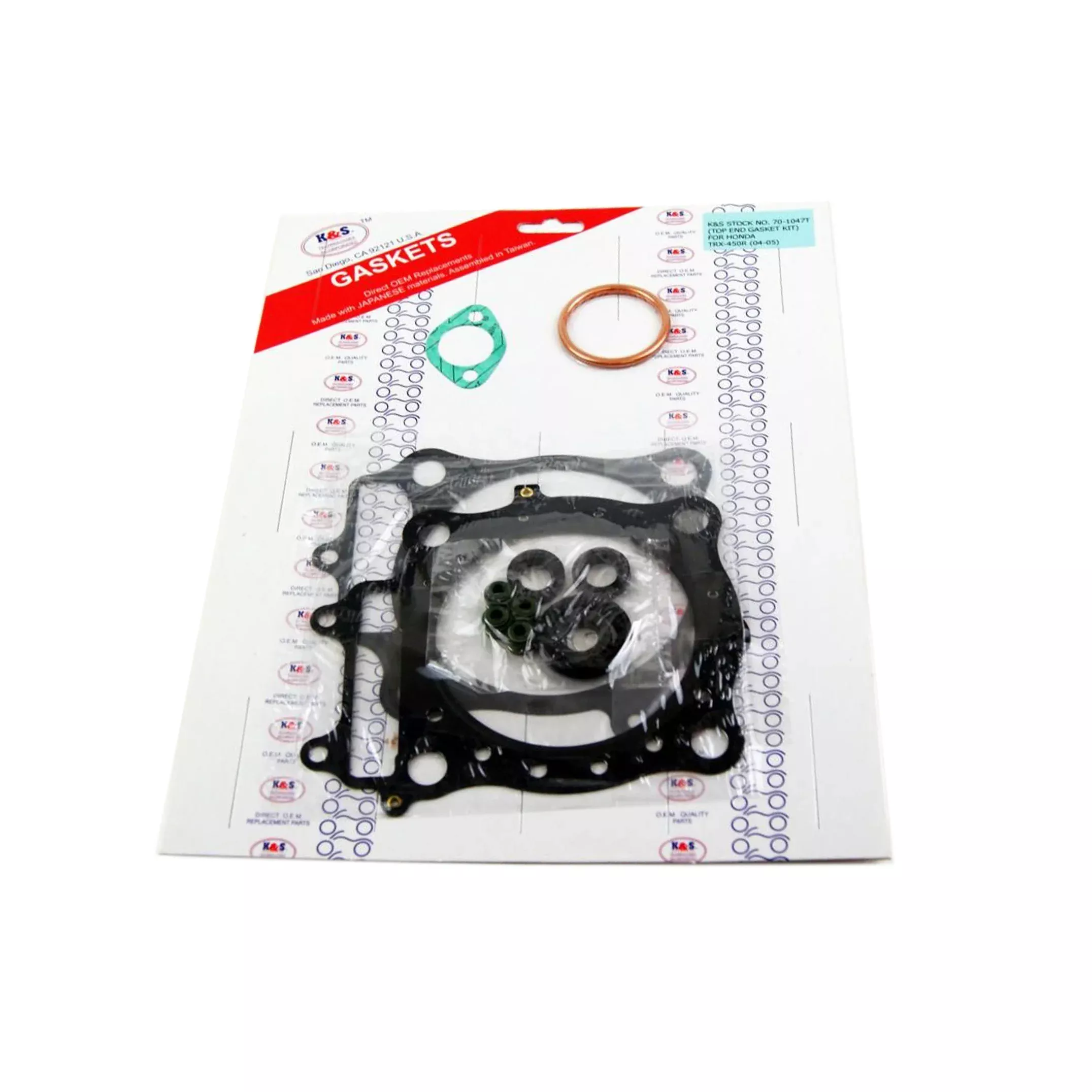 GASKET TOP SET 04-05 TRX450R, K&S 70-1047T