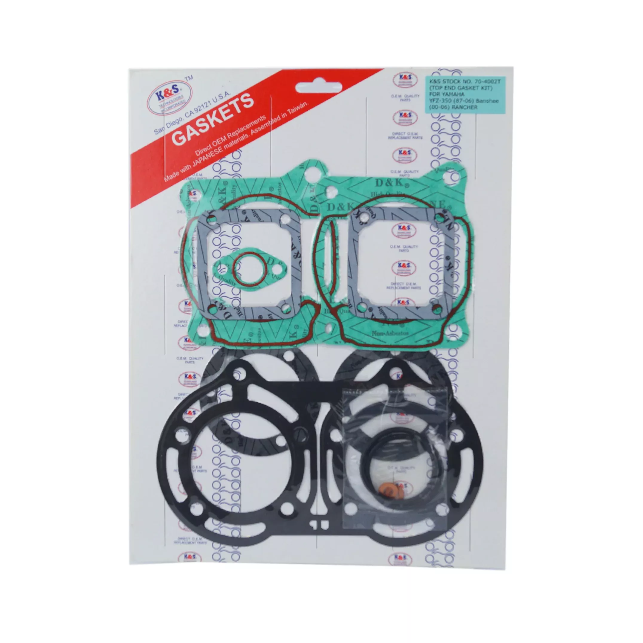 GASKET TOP SET 87-06 YFZ350, K&S 70-4002T BANSHEE
