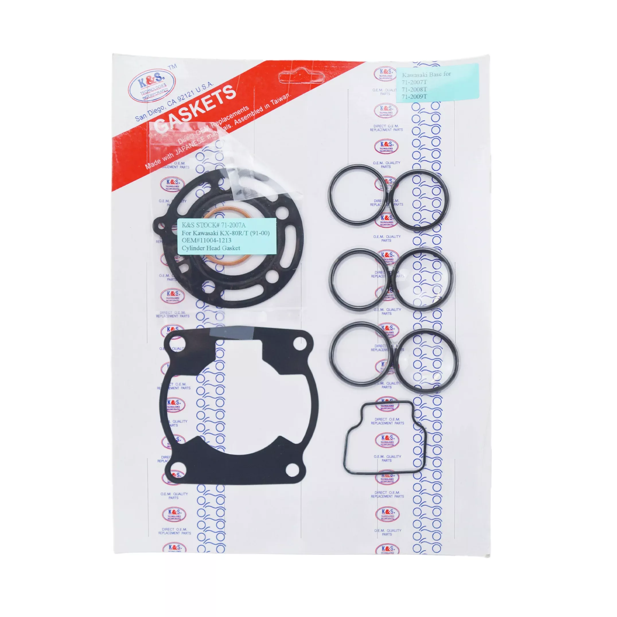 GASKET TOP SET 90-00 KX80