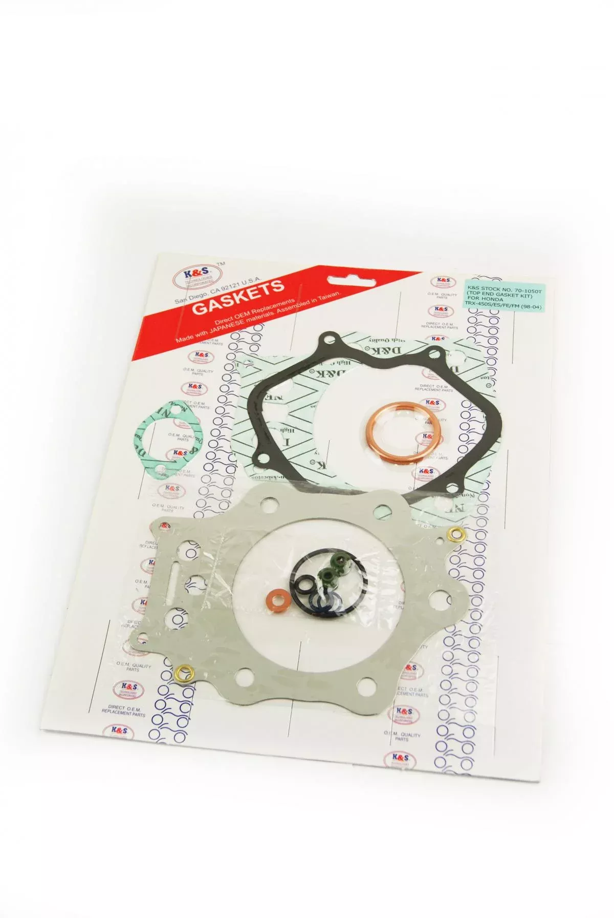 GASKET TOP SET 98-04 TRX450, K&S 70-1050T
