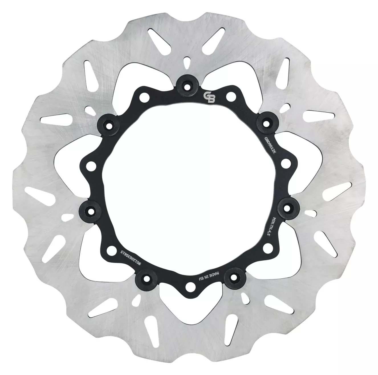 GBrakes 11.8" Floating Wave Front Brake Rotor For Harley 7-Spoke Agitator Wheels