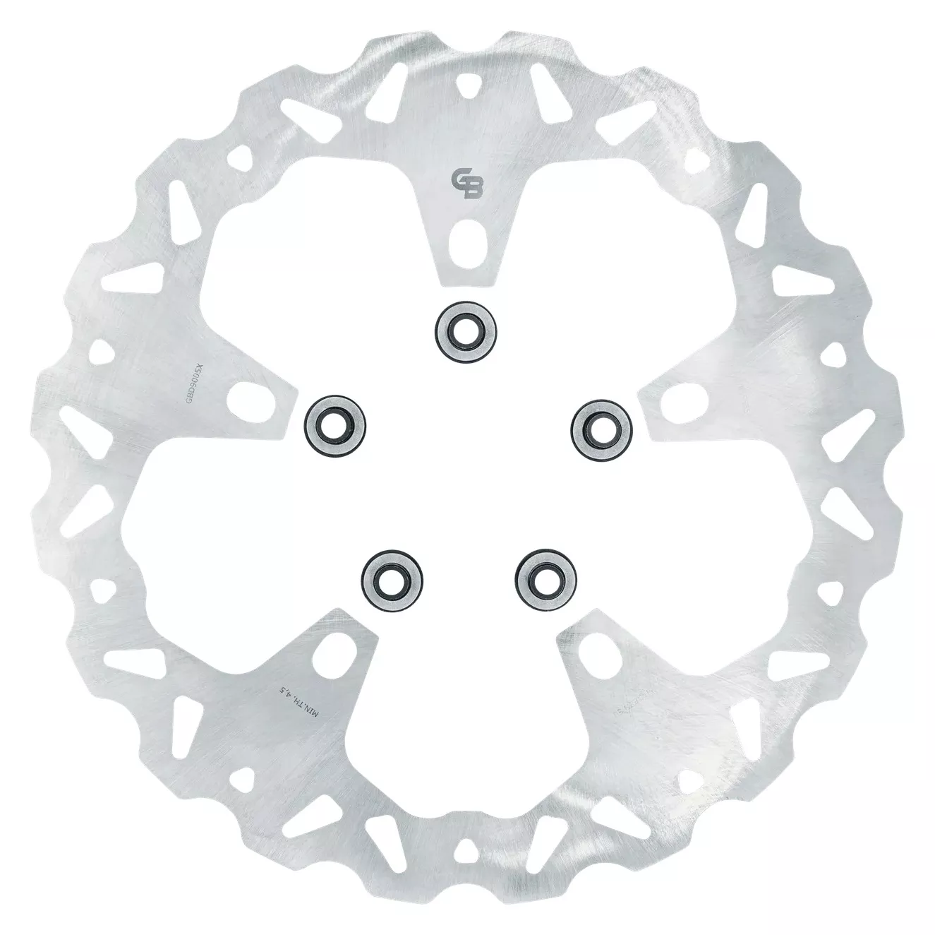 GBrakes 13" Solid Mount Wave Front Brake Rotor For Harley Touring 2014-2025