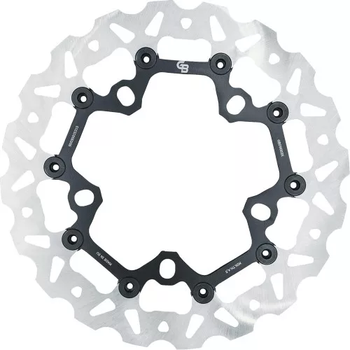 GBrakes Oversized 12.5" Floating Wave Front Brake Rotor for Harley Prodigy Wheel