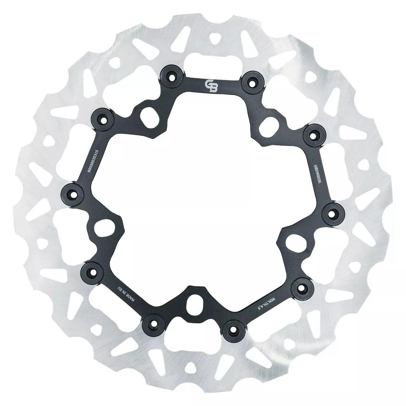 GBrakes Wave 12.5" Spoke Mount Floating Front Brake Rotor For Harley Touring 2014-2025