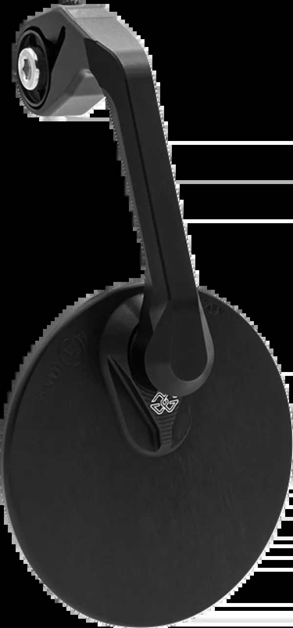 Gilles Tooling Mirror - MOON - Side View - Round - Black - Right/Left - Each