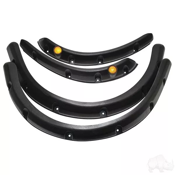 Golf Cart Fender Flare Set with Running Lights for E-Z-Go RXV 08-15 Ez-go Ezgo