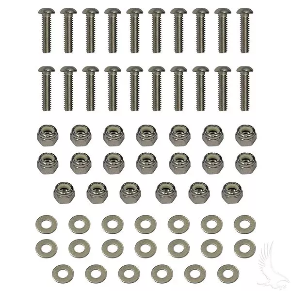 Golf Cart Stainless Steel Hardware Kit for Fender Flares E-z-Go Ez-Go Ezgo