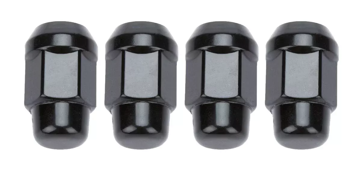 Gorilla Automotive Products 4 Lug Nuts Acorn Bulge 1/2 Black 41187BCB