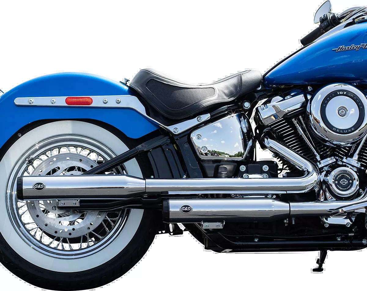 Grand National Race Mufflers for Softail - Chrome