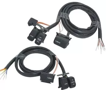 Handlebar Wiring Kit Black with Buttons & Switches 48" Harness Harley 96-06 12093
