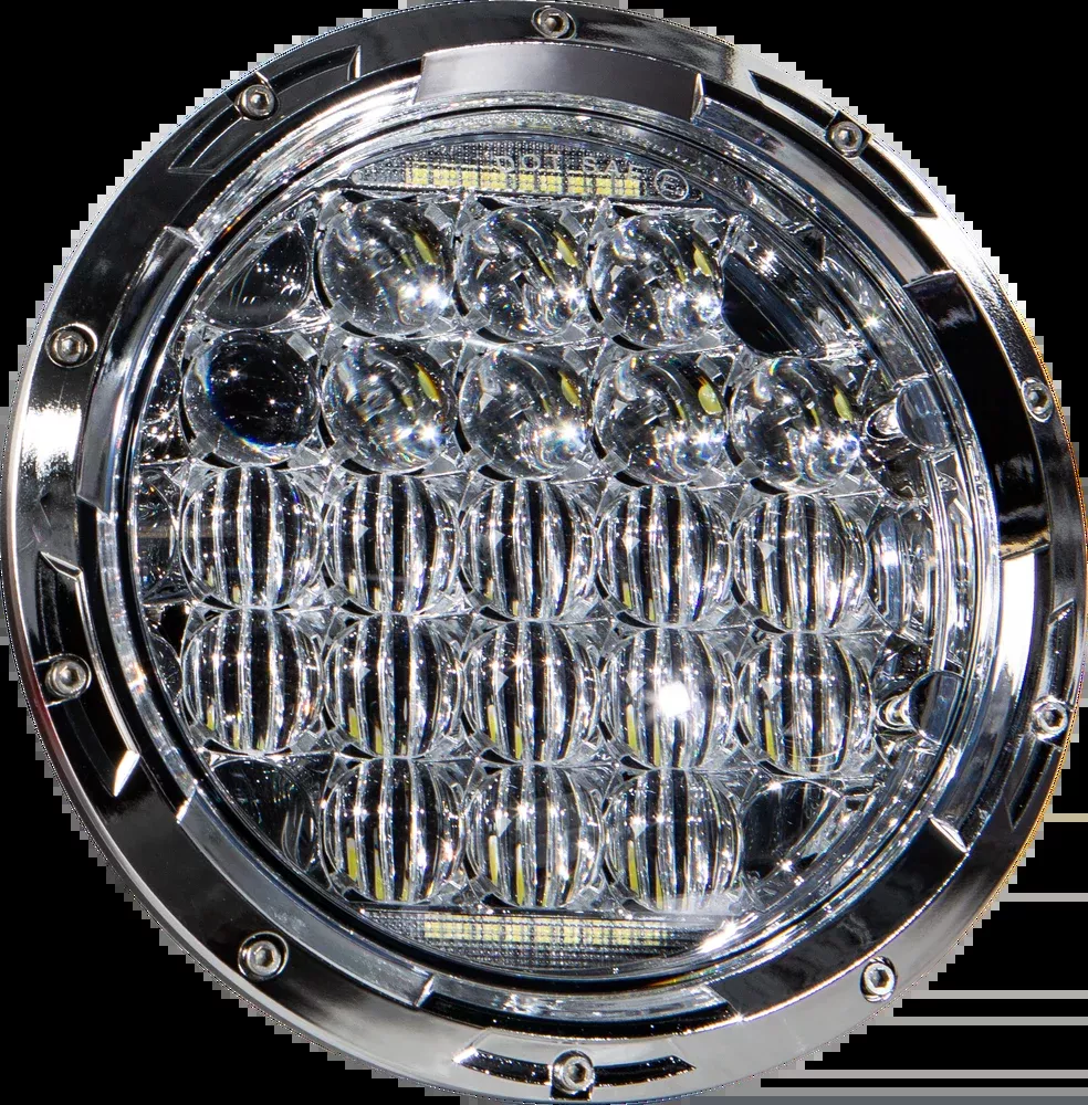 Harddrive 7" Chrome 90W Universal LED Motorcycle Headlight for Harley Davidson
