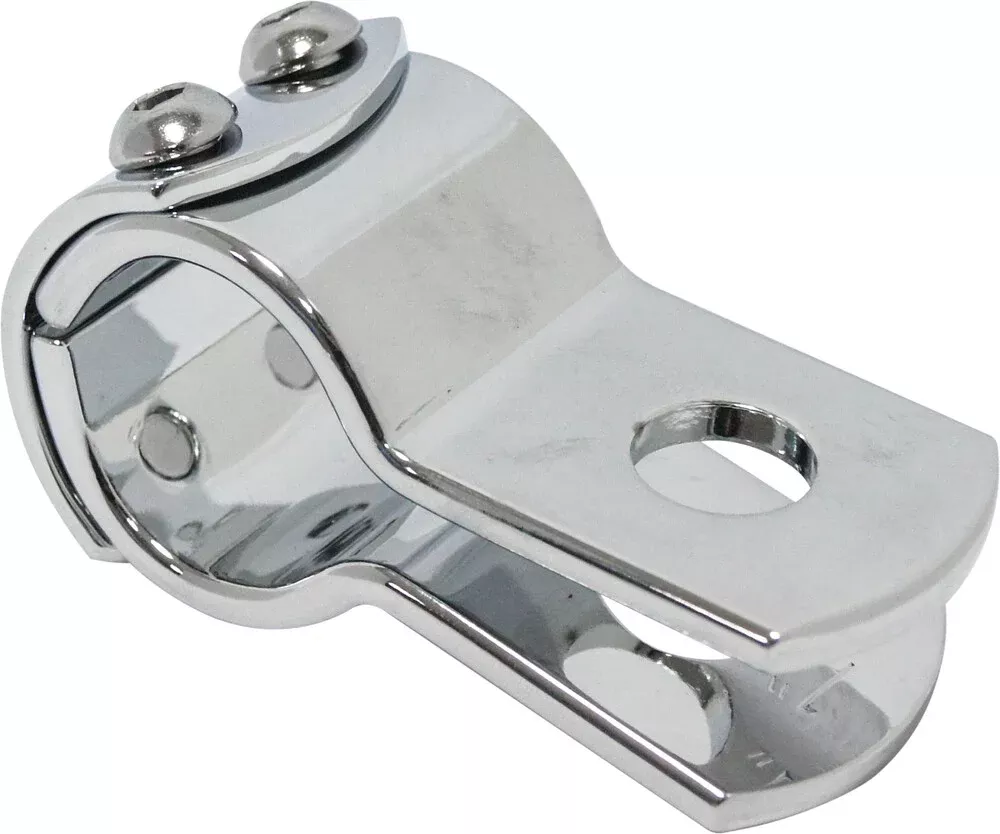 Harddrive Chrome 7/8" Motorcycle Footpeg Three Piece Frame Clamp for Harley