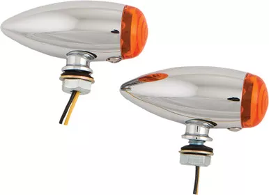Harddrive Led Bullet Marker Light Chrome W/Amber Lens - 20-6589SALED