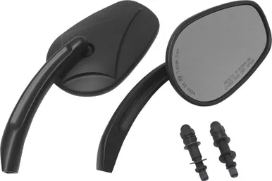 Harddrive Mirrors Black Arrow Head Black - 18-245
