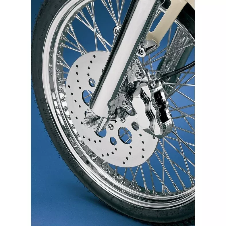 Hawg Halters HHI Chrome LHSCC500 4-Piston Front Caliper EVO Harley Softail Dyna & XL