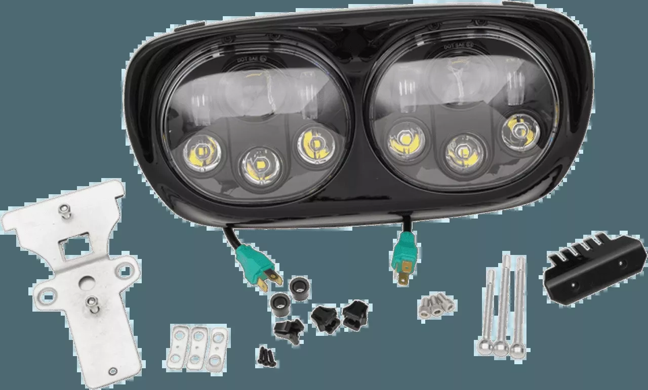 Headwinds 5 3/4 inch Headlight Assembly for '98-13 Harley-Davidson Road Glide Models - Black