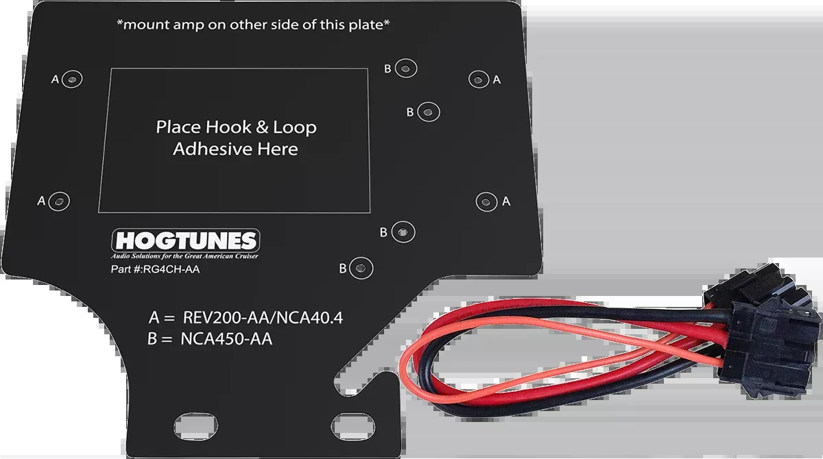 Hogtunes Motorcycle Fairing Amplifier Adapter Mount 1998-2013 Harley Road Glide