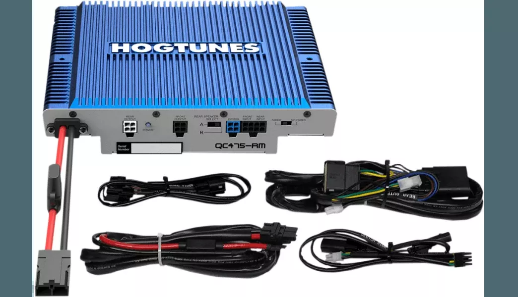HogTunes Quadcast 300 watt 4 Channel Amp Kit for '14-22 Harley Davidson Touring Models