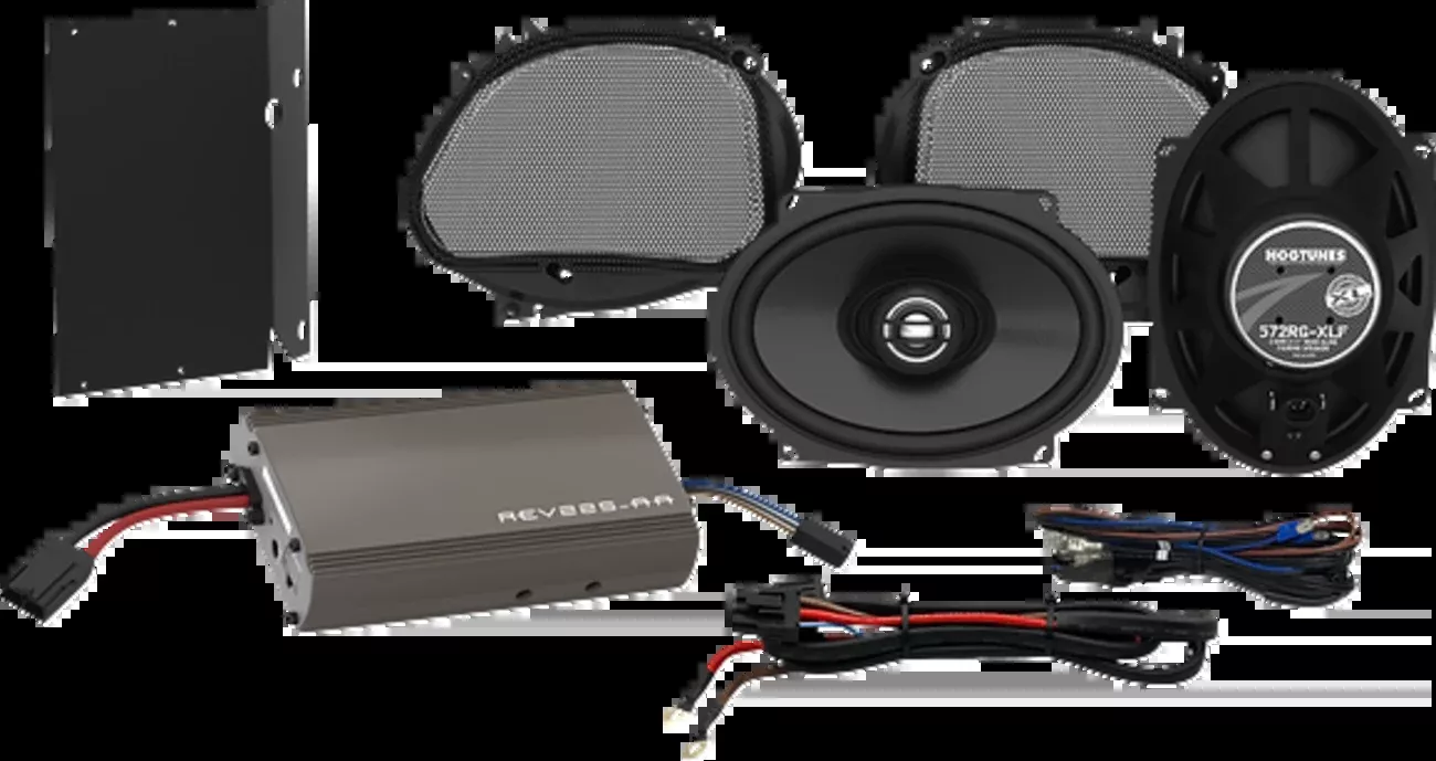 Hogtunes XL Series 225W Front Speaker Amplifier Kit 1998-2013 Harley Road Glide