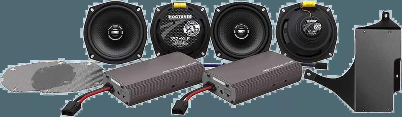 HogTunes XL Series 450 Watt Amp Speaker Kit for '99-13 Harley Davidson Ultra Classic and Tri-Glide