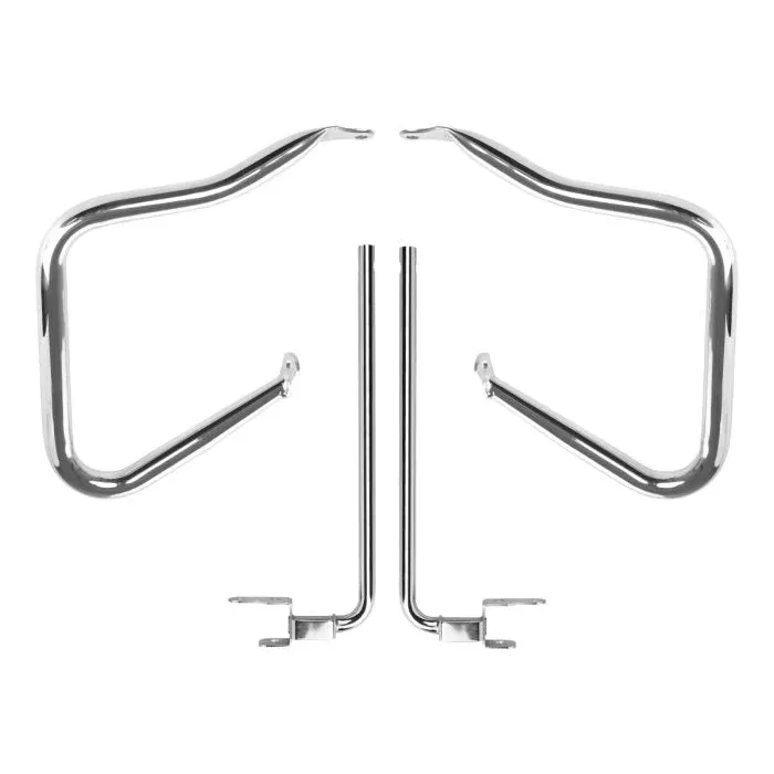 HogWorkz 1.25″ PORK CHOP Saddlebag Guards for Harley Touring ‘23.5-’26 | Black – HW157208