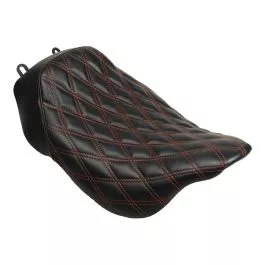 HogWorkz Alpha Solo Seat for Harley Touring ’08-’23 (Diamond / Orange Stitch) – HW122028