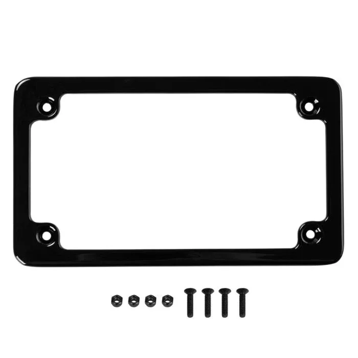 HogWorkz Black Low Profile License Plate Frame for Harley-Davidson Motorcycles – HW131746