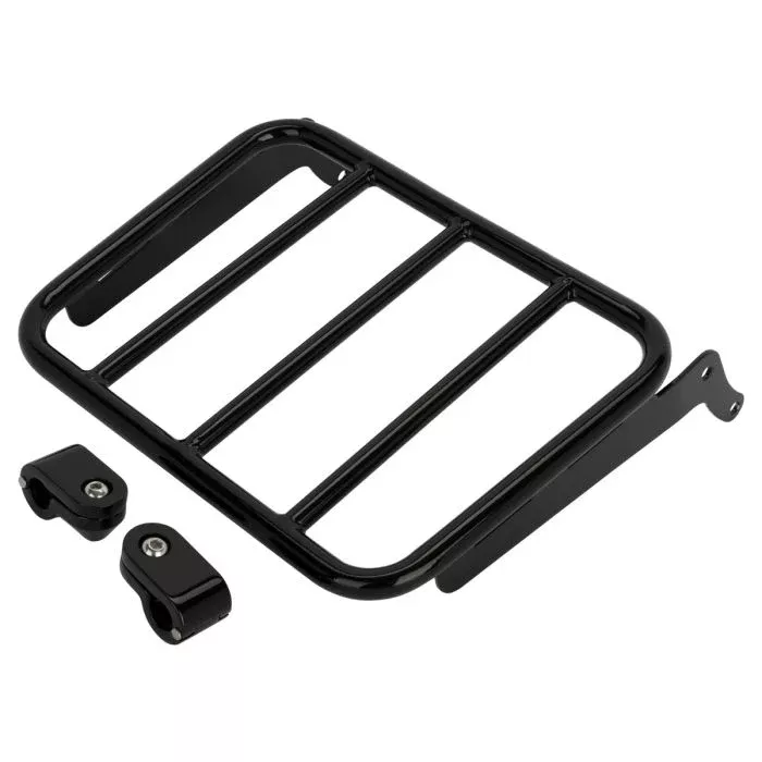 HogWorkz Black Luggage Rack Add-On for HOGWORKZ Sissy Bar Backrest for Harley Low Rider / Sport Glide ’18-’26 – HW129174