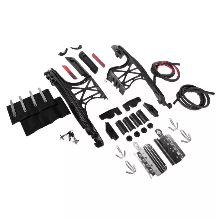 HogWorkz Black One Touch Saddlebag Mounting Hardware / Latch / Lock Kit for Harley '14-'23 - HW131374