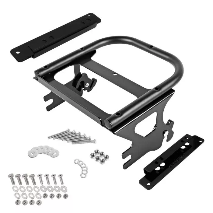 HogWorkz Black Two-Up Tour Pack Mount for Harley Touring ’97-’08 – HW157114