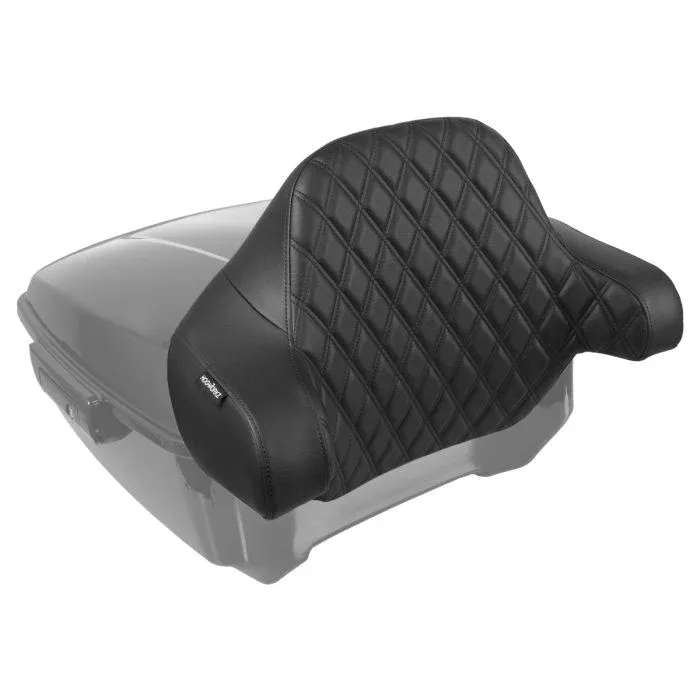 HogWorkz Diamond Stitched King Tour Pack Backrest Pad | Black Stitching - HW123021