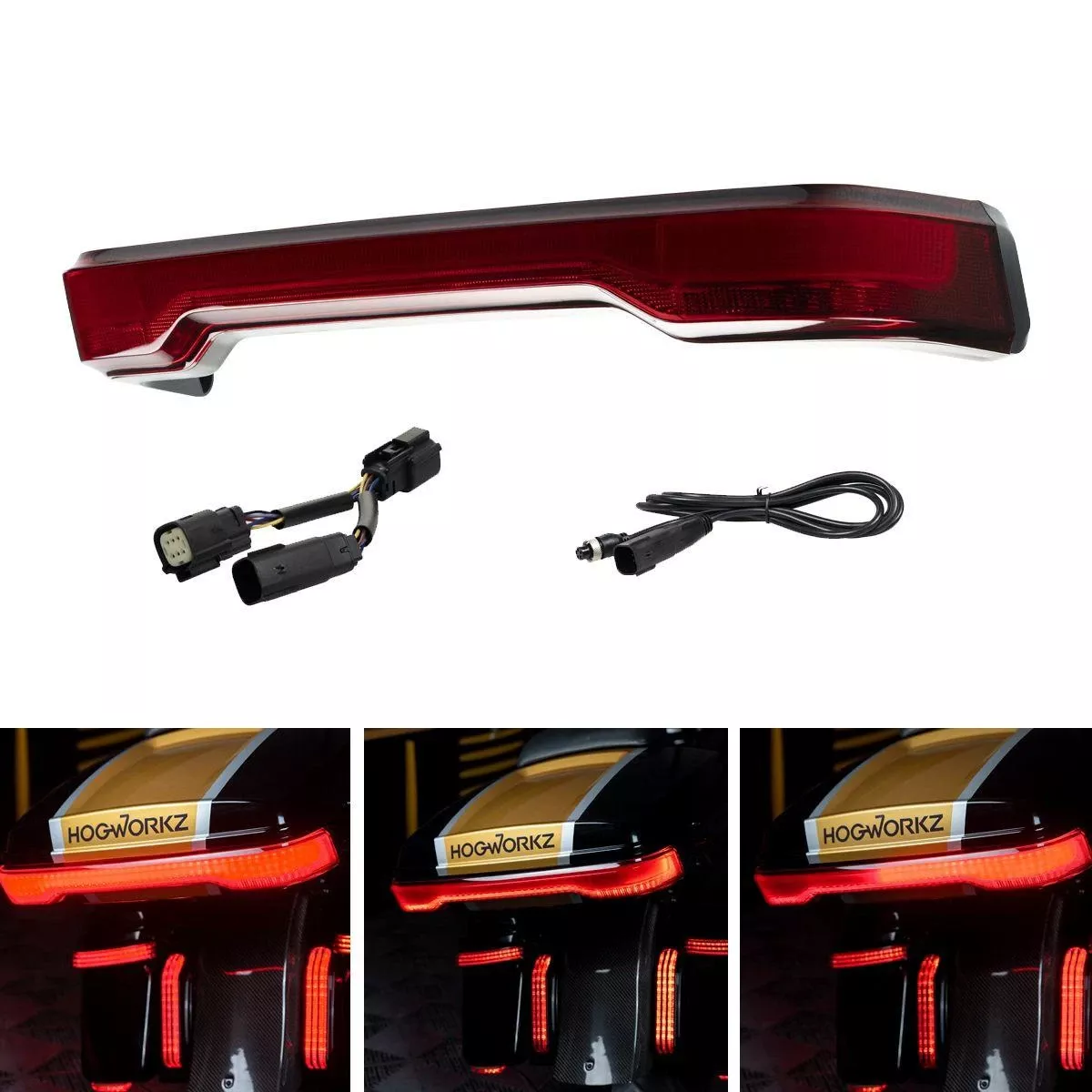 Hogworkz Illumina Sequential Tour Pack LED Light for '14-25 Harley Davidson Touring (Select Lens Color)