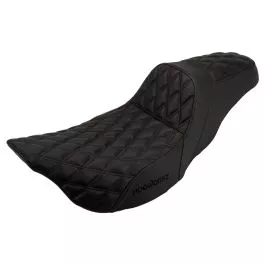 HogWorkz Rise Up Seat for Harley Touring ’08-’23 (Diamond / Black Stitch) – HW122001