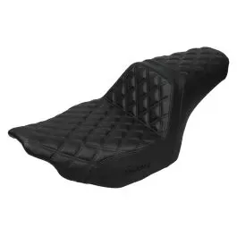 HogWorkz Rise Up Seat for Harley Touring ‘23.5-’26 (Diamond / Black Stitch) – HW122030