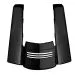 HogWorkz Vivid Black Stretched Dual Blocked Tri-Bar Fender Extension for Harley Touring ’09-’23 – HW108148