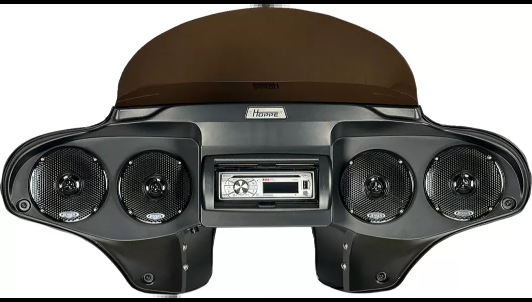 Hoppe Quadzilla Single DIN CD Player Fairing 4 Harley 15-23 FLRT