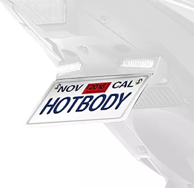 Hotbodies Racing 81502-1000 Textured Black ABS License Plate TAG Backet