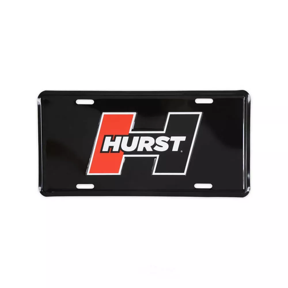 Hurst Standard 12" x 6" size with high gloss graphics on embossed aluminum 36-580