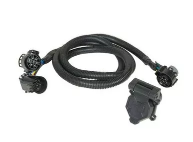 Husky 30342 5th Wheel Wire Harness 7 Way Blade With Reinforced 90 Deg Plugs