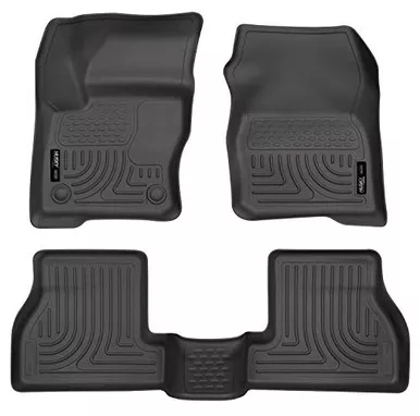 HUSKY 98771 WeatherBeater Front and Rear Floor Mats for 12-16 Ford Focus Black