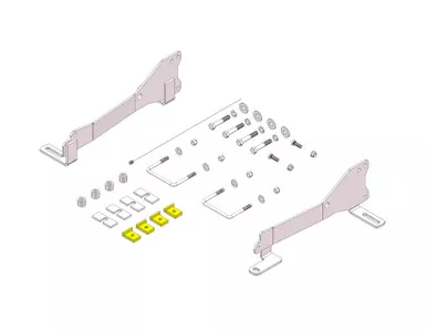Husky Towing 32831 Hitch Mount Bracket Kit; For 07-18 Silverado/Sierra 1500