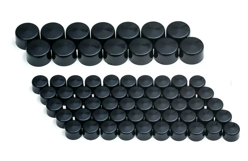 Indian 2471 Satin Black Kool Kaps Engine Bolt Cover Kit all Indian Touring Models