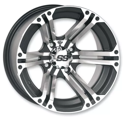 ITP SS212 Aluminum Wheel Machined w/Black 14x6 (1428377404B)