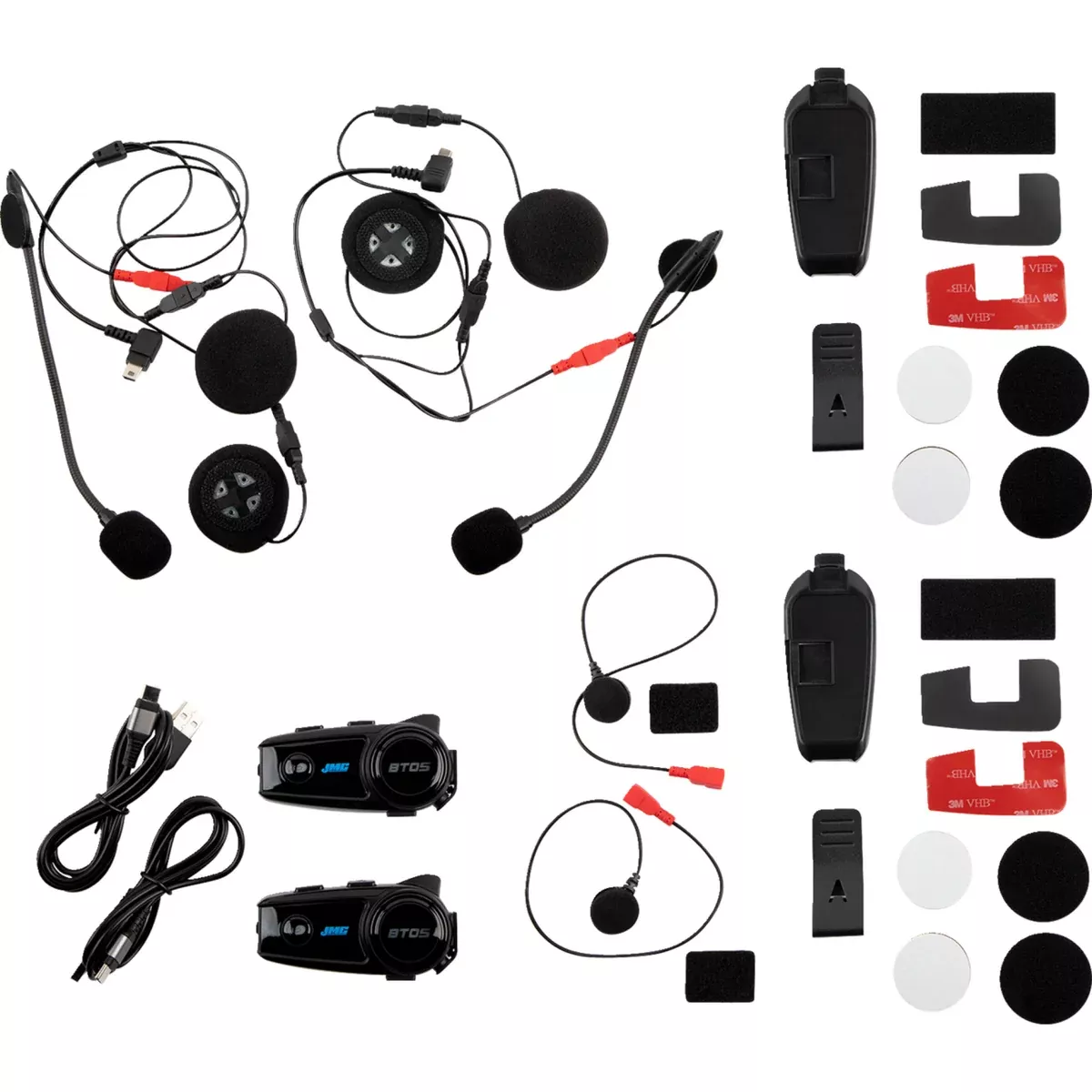 J & M 4402-0972 HSBT-05PF-UNV-D Bluetooth Headset dual pack